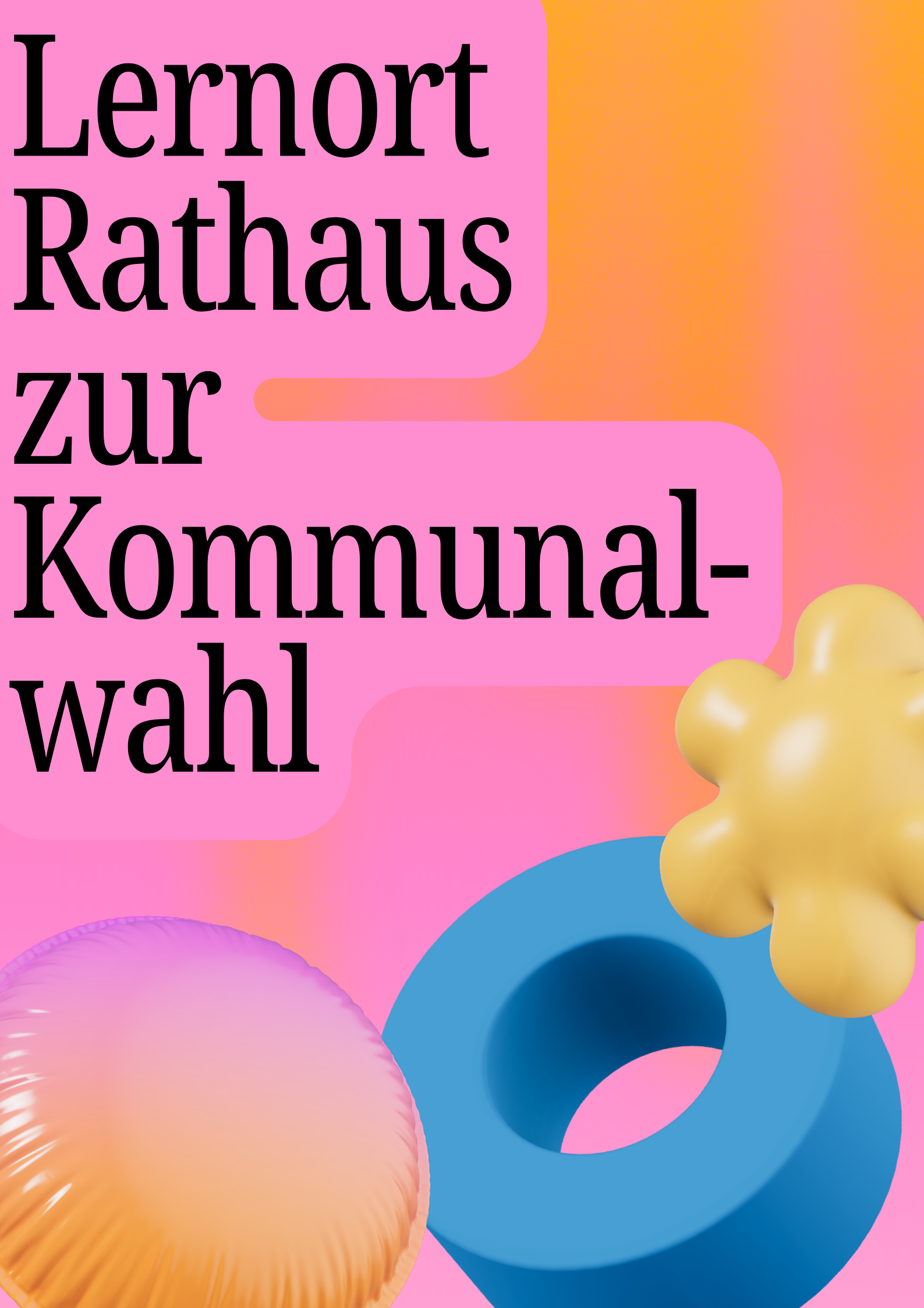 Event Promotions Poster in Pink Orange Techflux Style