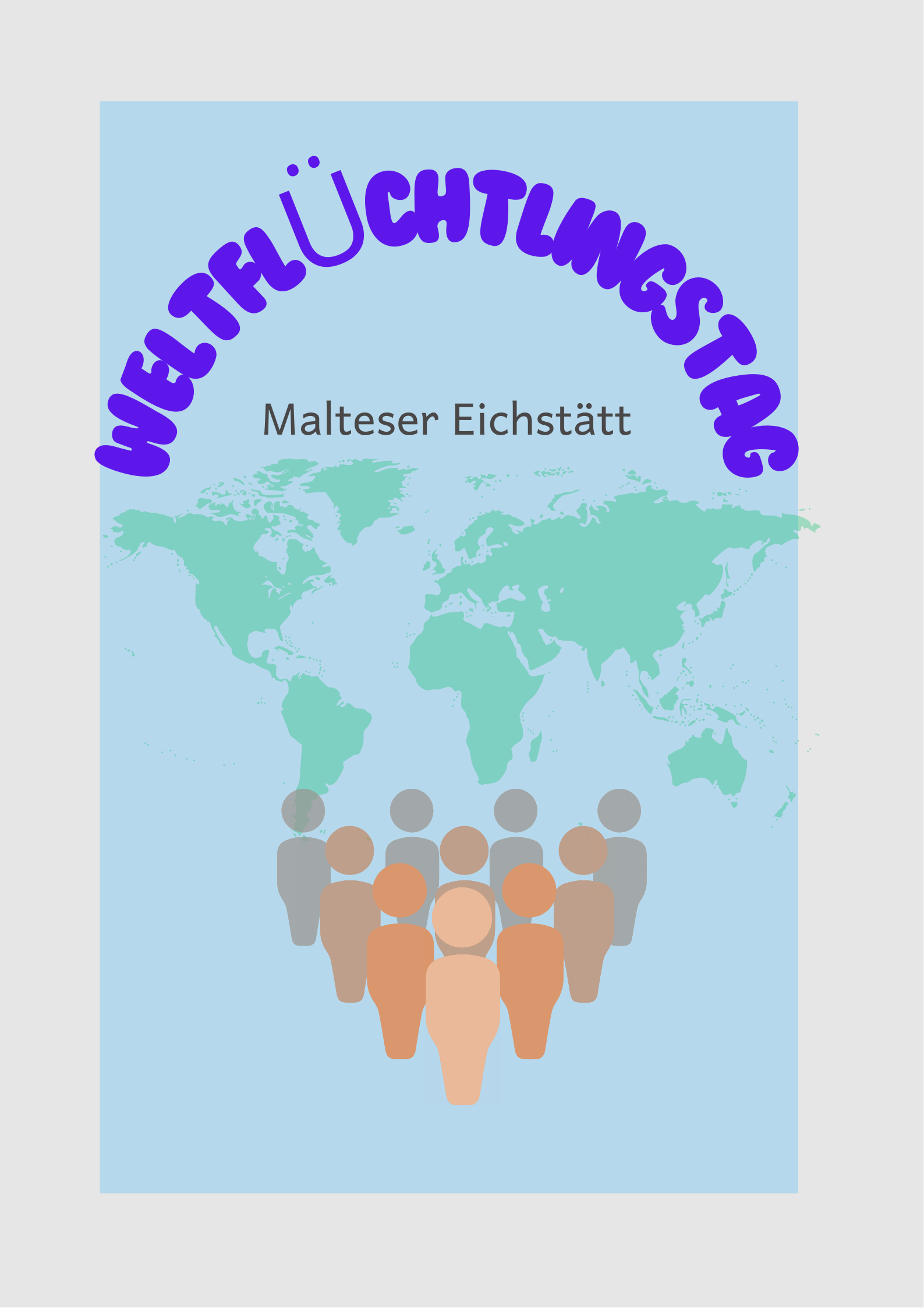 Grey Modern Simple Human Rights Day poster