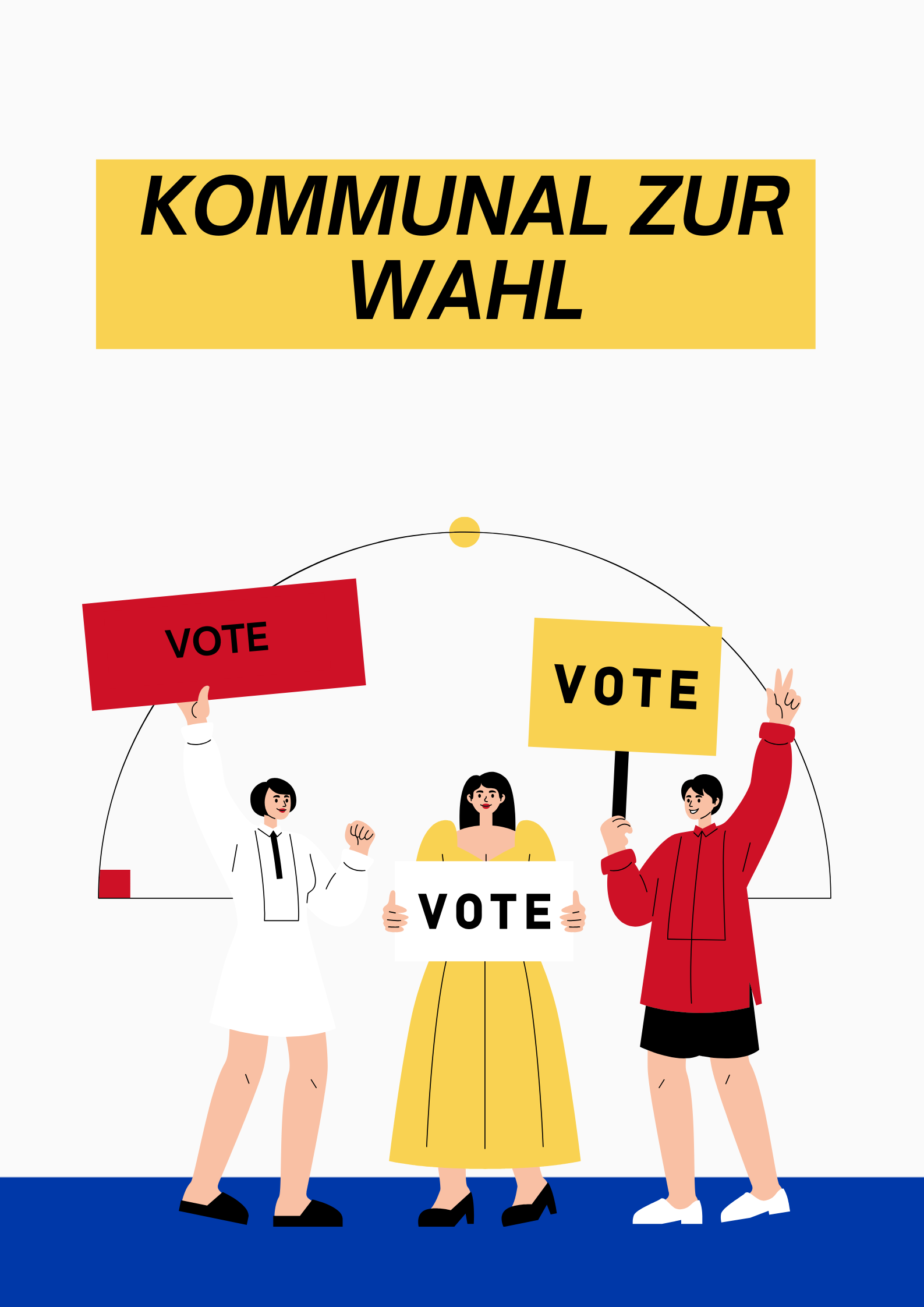 Red and Yellow Illustrative Election Parade Poster